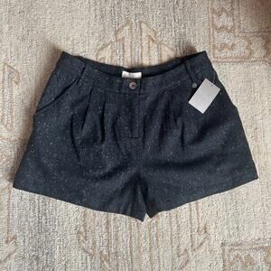 Anthro Anthropologie Tweed Shorts High Waisted Tailored Preppy Size 8 NWT